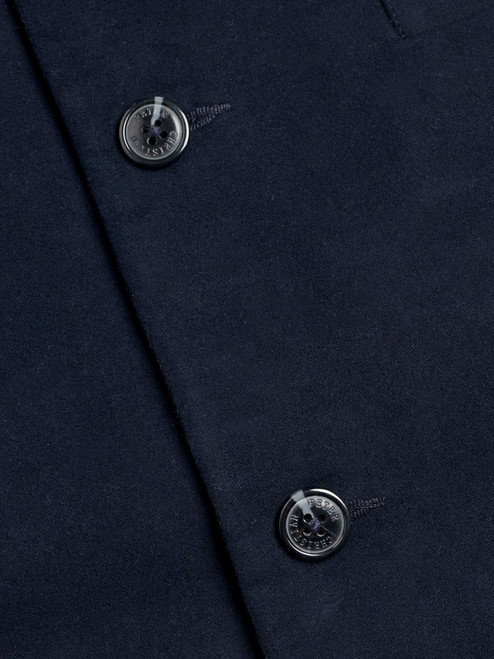 Nehru Navy Moleskin Gilet Buttons