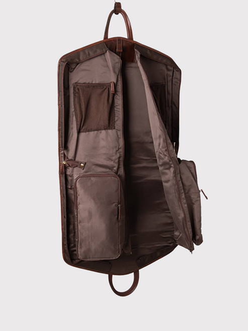 Leather Suit Carrier Bag Inside