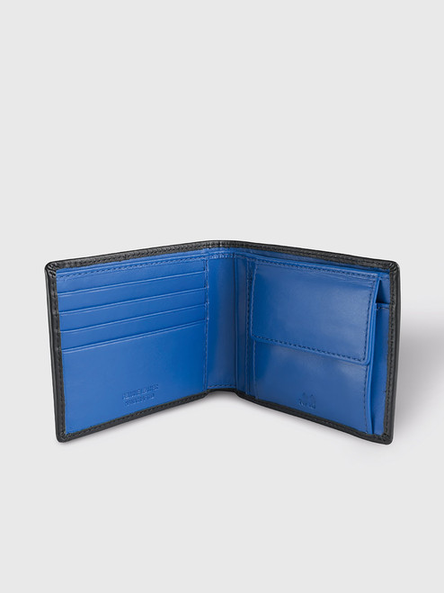 Black Loake Barclay Wallet Blue Leather Inside