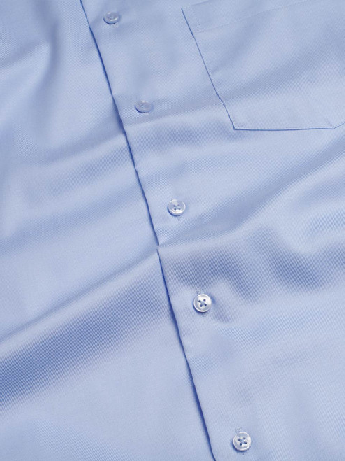 Men's Pale Blue Seidensticker Short Sleeve Shirt Fabric