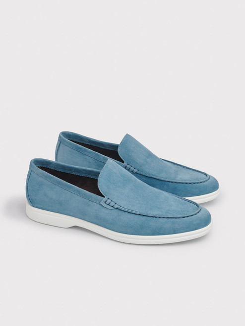 Men's Blue Casual Suede Loafers