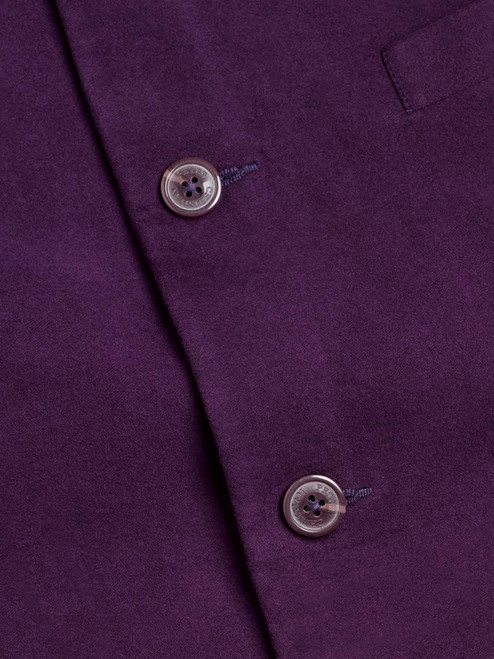 Moleskin Gilet Purple Buttons