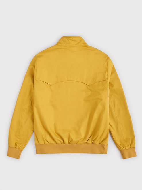 Mustard Yellow Harrington Jacket Yoke Detail