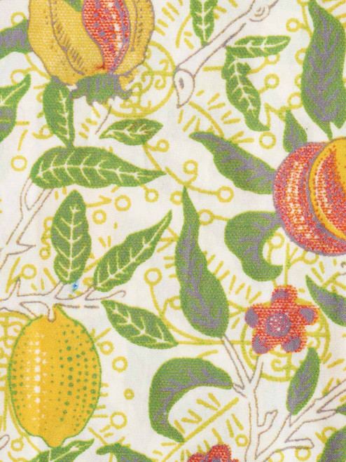 Gold Fruits William Morris Cravat Pattern Close Up