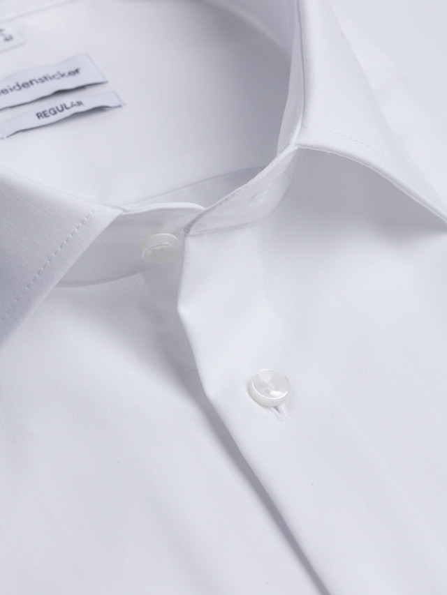 Seidensticker White Long Sleeve Non-Iron Cotton Shirt| Peter Christian