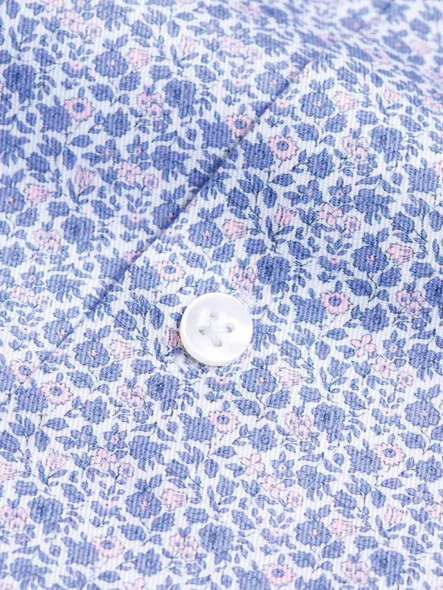 Men's Blue Liberty Print Seidensticker Shirt