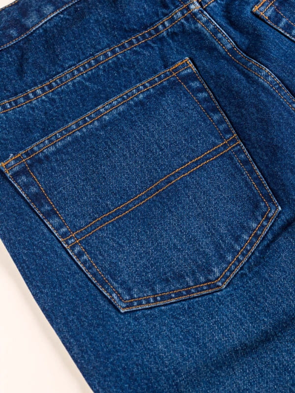 Men's Classic Blue Denim Jeans Back Pocket