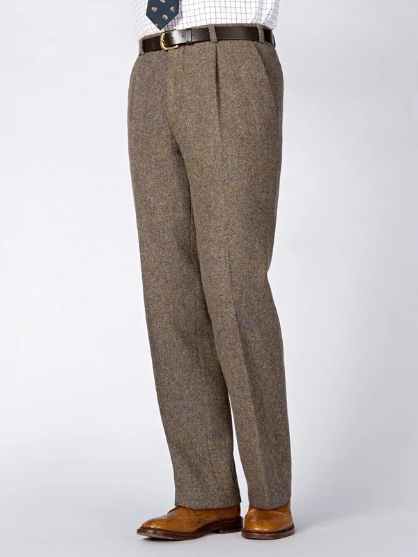 Image of Lichen Green Harris Tweed Trousers