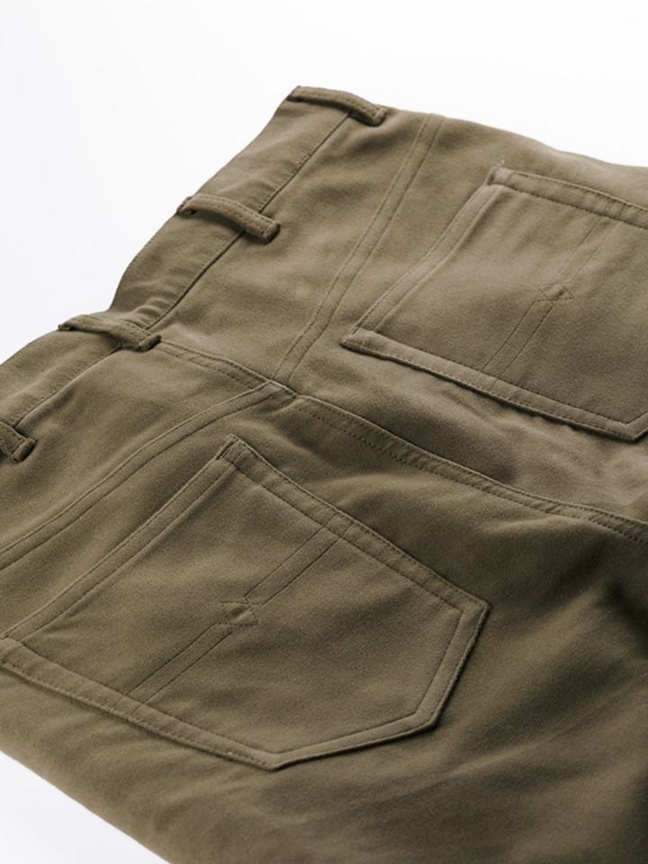 Men's Green  Moleskin Jeans back pockets