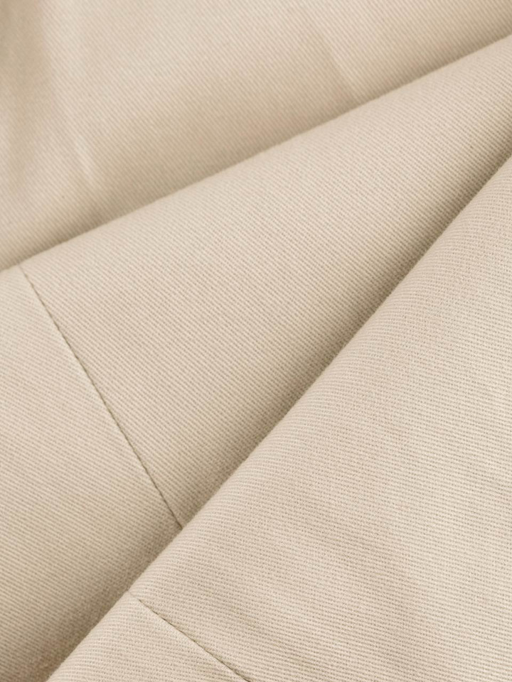 Mens Stone Pleated Chinos Fabric Closeup