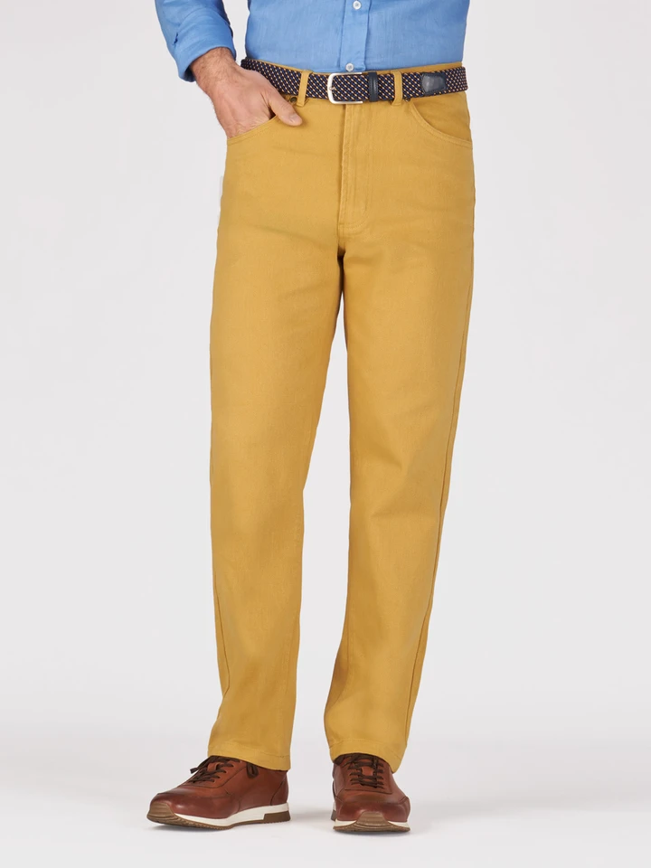 Men's Mustard Yellow Drill Jeans