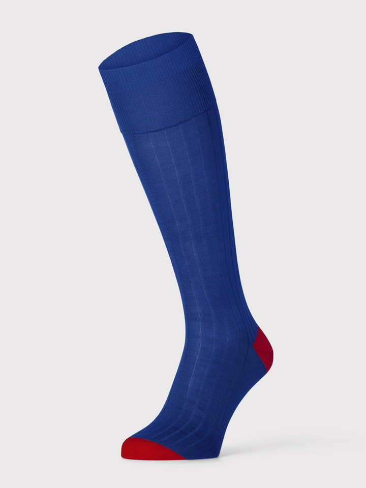 Mens Royal Blue Mercerised Cotton ME89 Single Sock