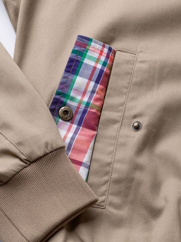 SandMen's Sand Beige Harrington Jacket cuff