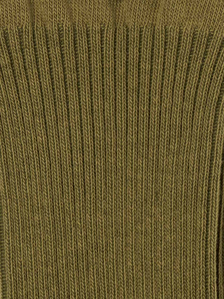 Green HJ Softop Cotton Socks Fabric Closeup