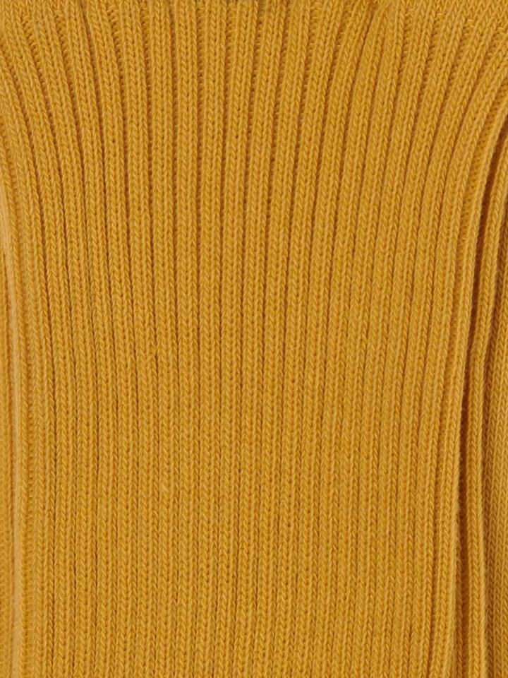 Mens Mustard HJ Soft Top Cotton Socks  Fabric Closeup