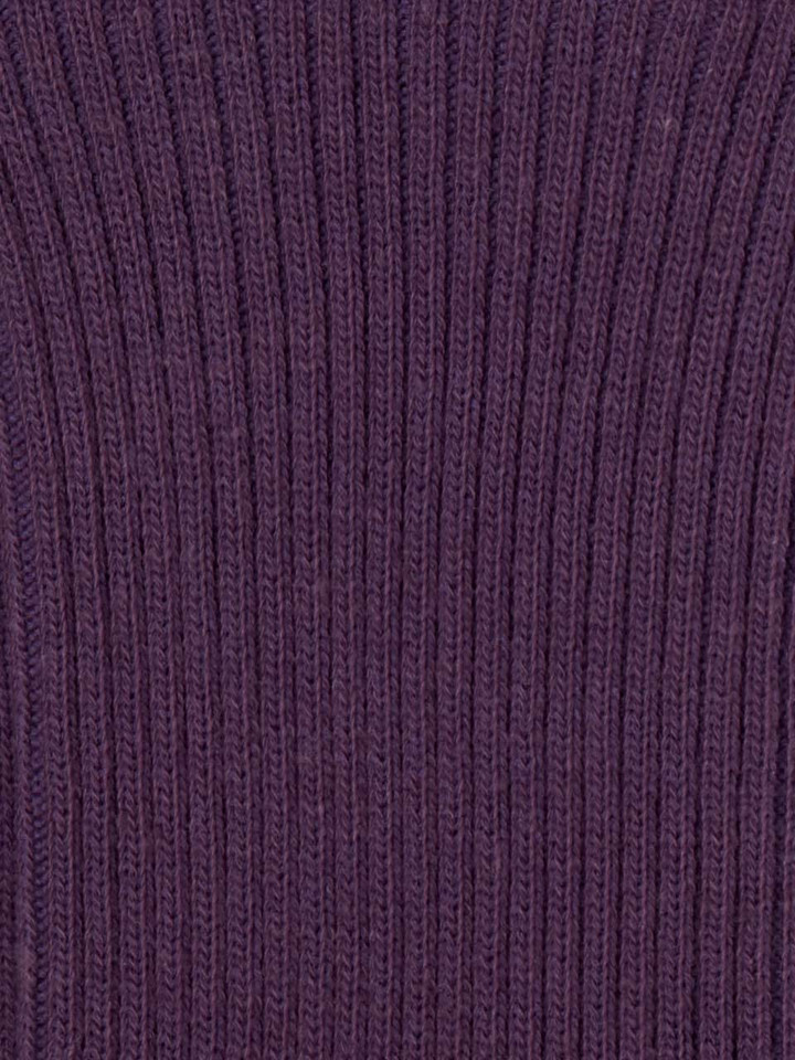 Purple HJ Soft Top Cotton Socks Fabric Closeup