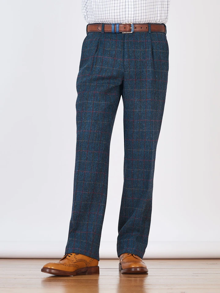 Men's Blue Harris Tweed® Trousers