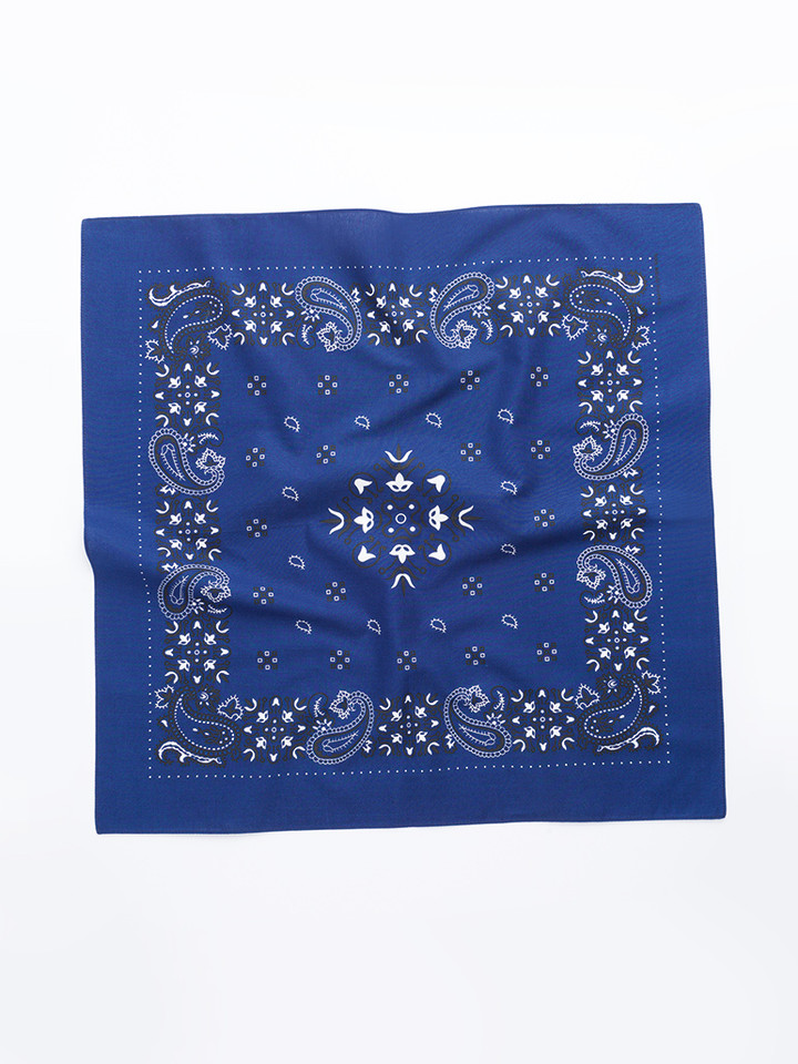 Navy Paisley Cotton Neckerchief
