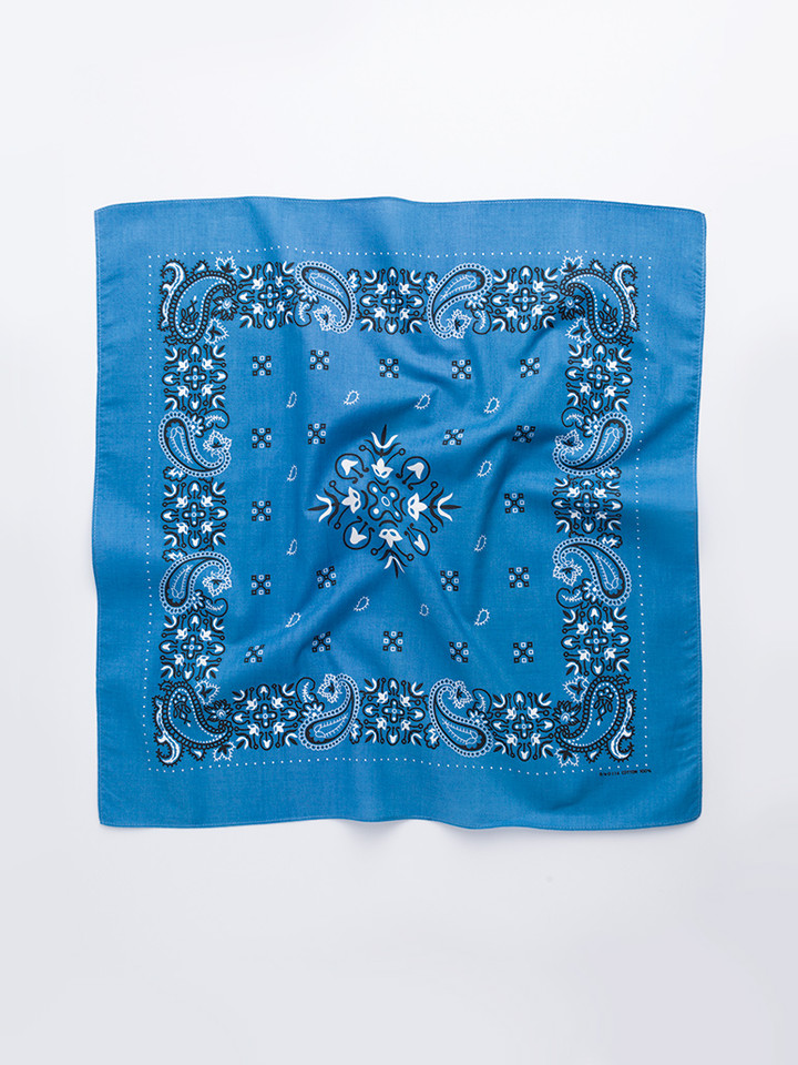 Blue Paisley Cotton Neckerchief