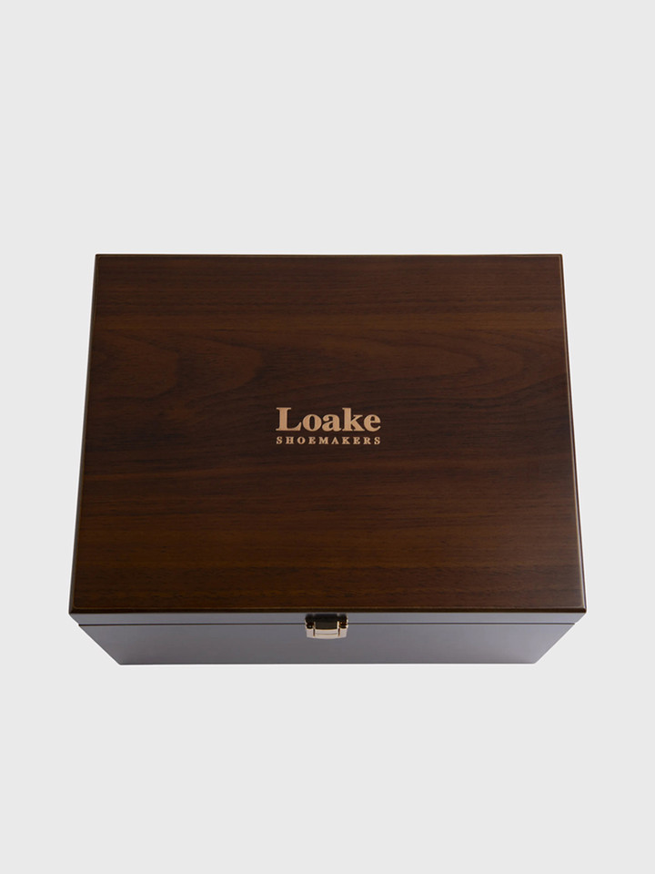 Mens Loake Shoes Wooden Valet Box