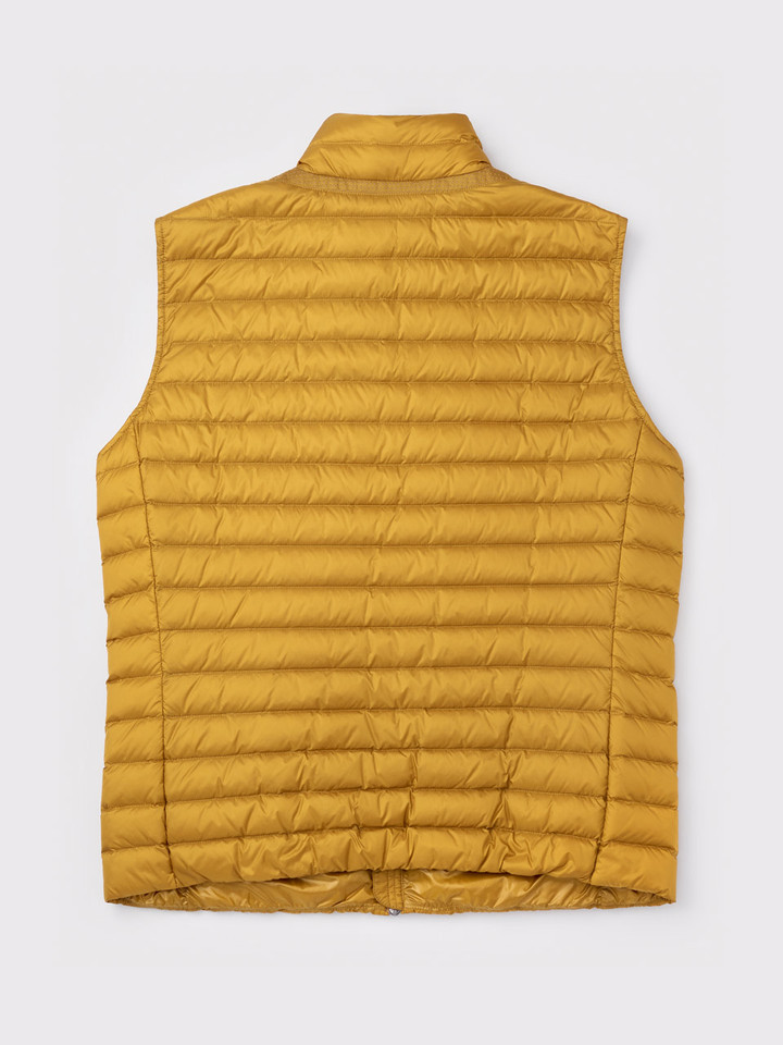 Mustard Geox Respira Lightweight Down Gilet Back