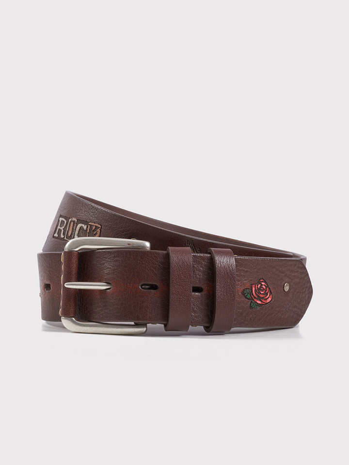 Mens Rockstar Hand Painted Leather Belt