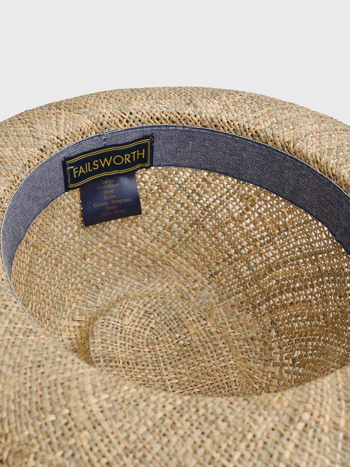 Seagrass Straw Fedora Inner