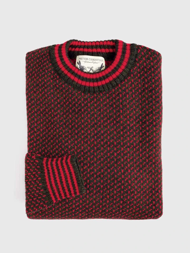 Green Norwegian Style Jumper Folded