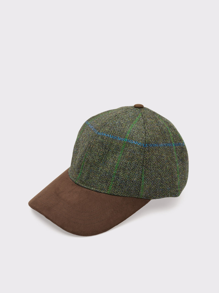 Green Tweed Baseball Cap