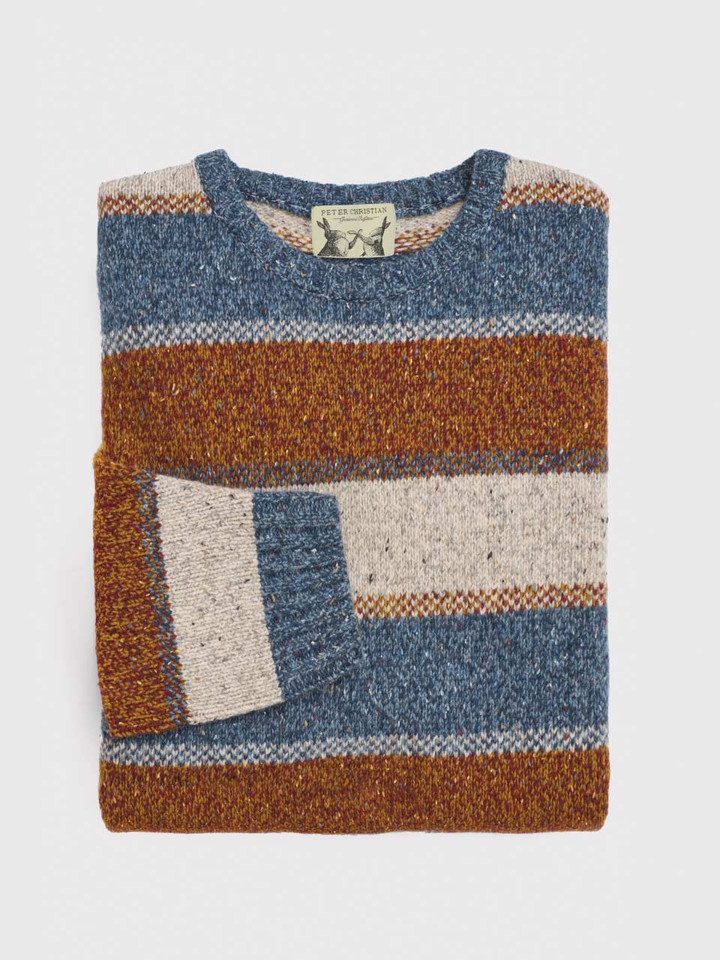 Men's Striped Knitted Jumper Folded