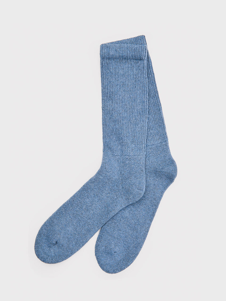 Mens Blue Cotton Rich Diabetic Socks