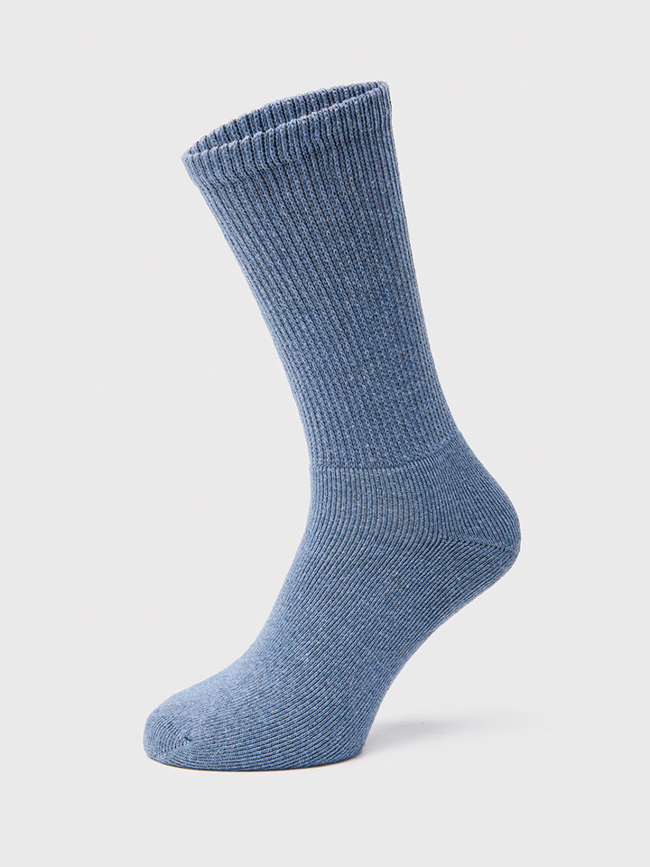 Mens Blue Cotton Rich Diabetic Socks