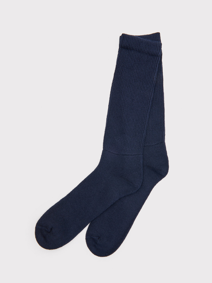Mens Navy Cotton Rich Diabetic Socks