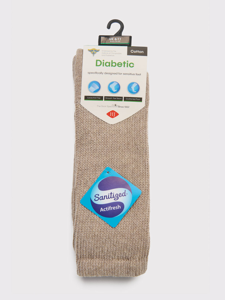 Oatmeal Cotton Rich Diabetic Socks Pack