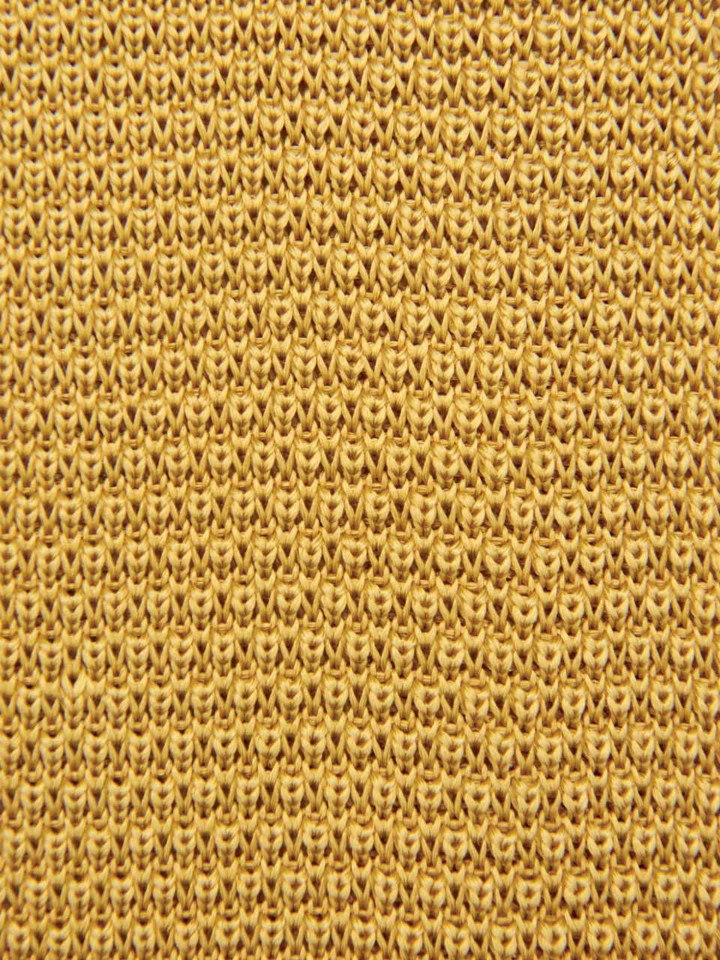 Corn Yellow Knitted Silk Tie