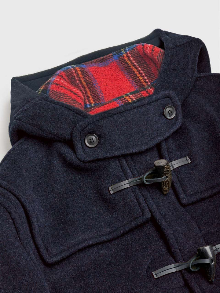 Navy Classic Duffle Coat Collar