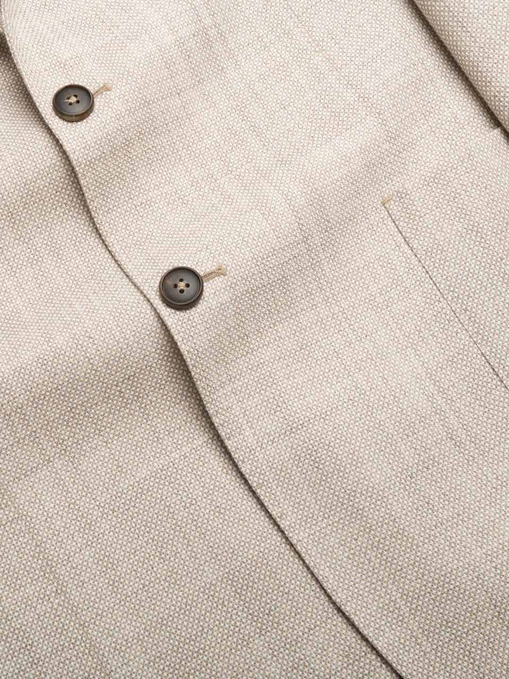 Wool & Egyptian Cotton Jacket Flat Buttons
