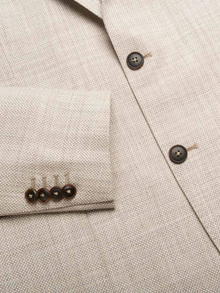 Wool & Egyptian Cotton Jacket Flat Buttons