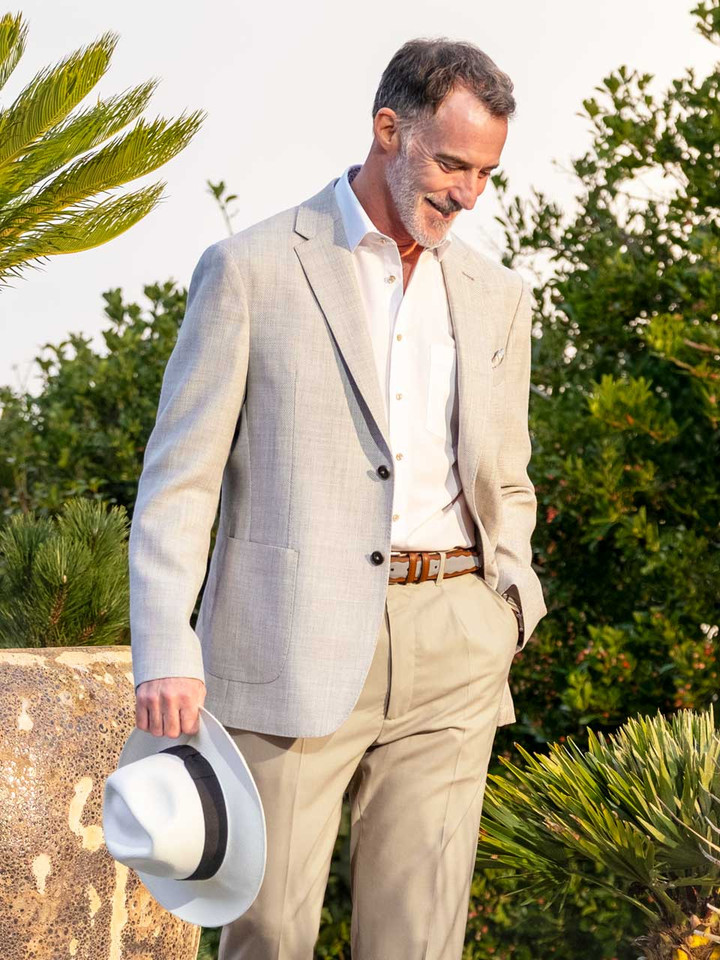 Wool & Egyptian Cotton Jacket Model