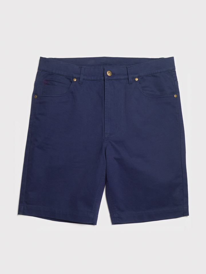 Mens Navy Jeano Shorts Flat