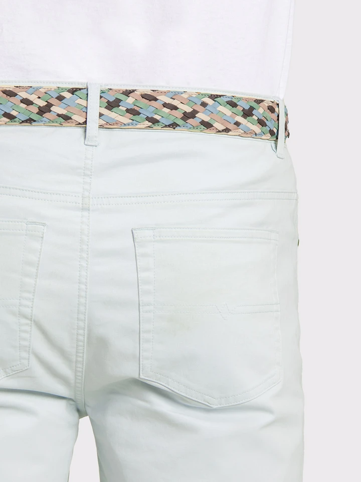 Ice Blue Jeano Short Back Pocket Detail