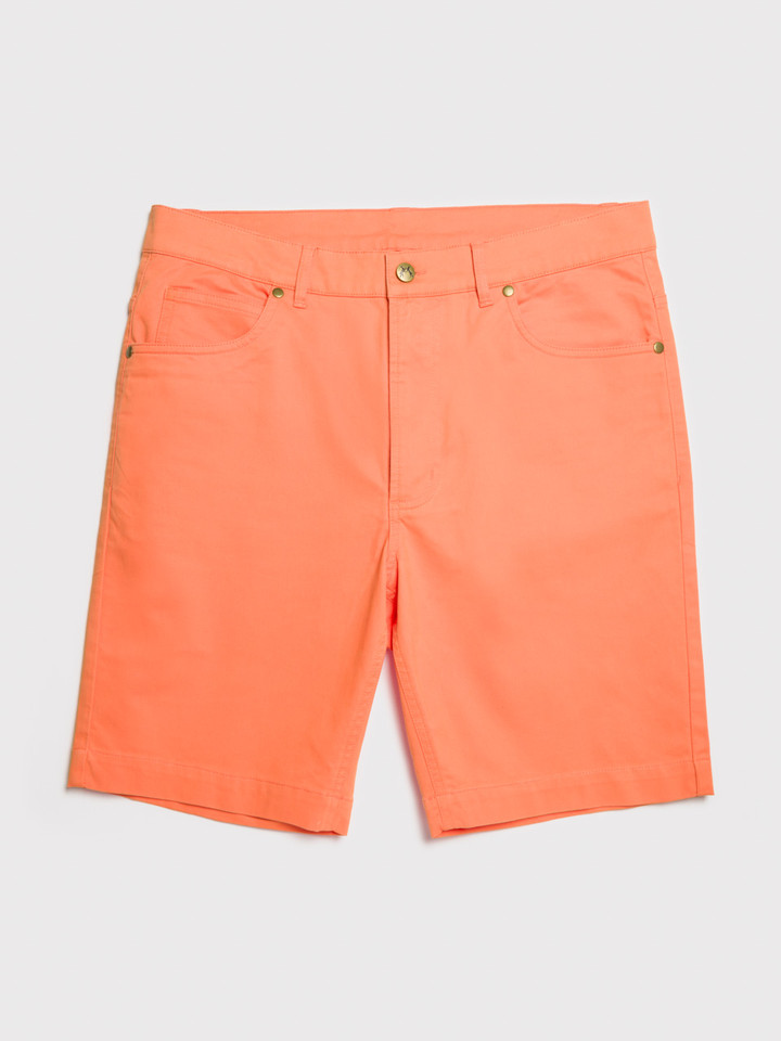 Sunset Orange Jeano Shorts Flat