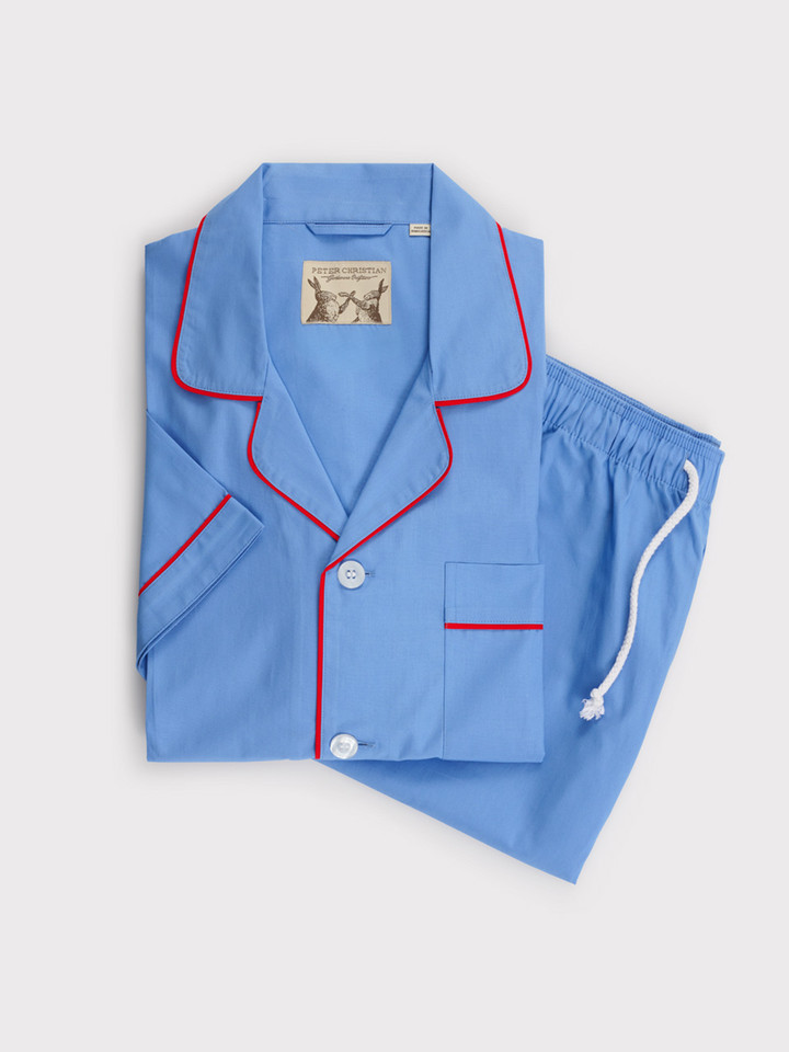 Blue Cotton Short Pyjama Set