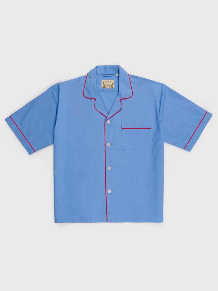 Blue Cotton Pyjama Set Top