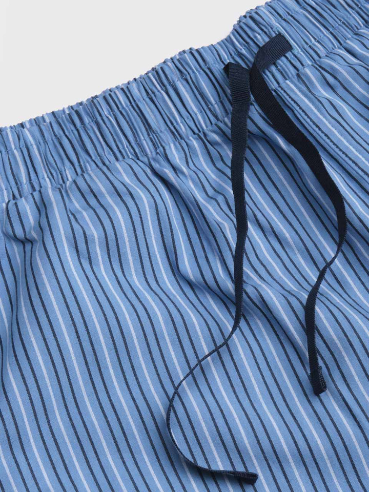 Grey & Blue Pyjama Set Waistband