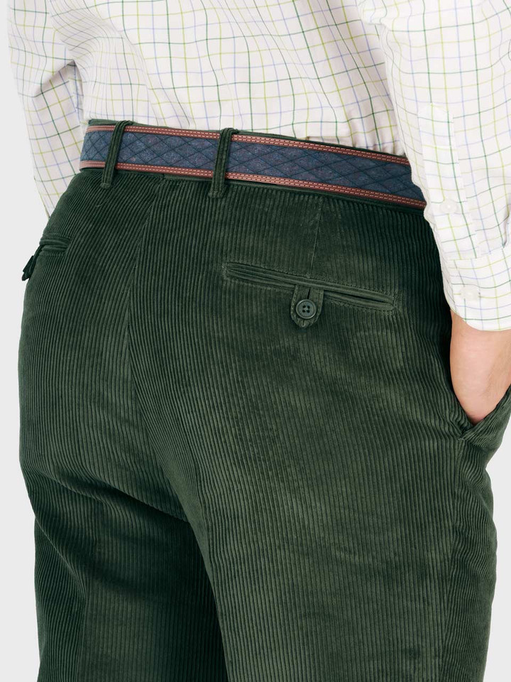 Pine Flat Front Corduroy Trousers