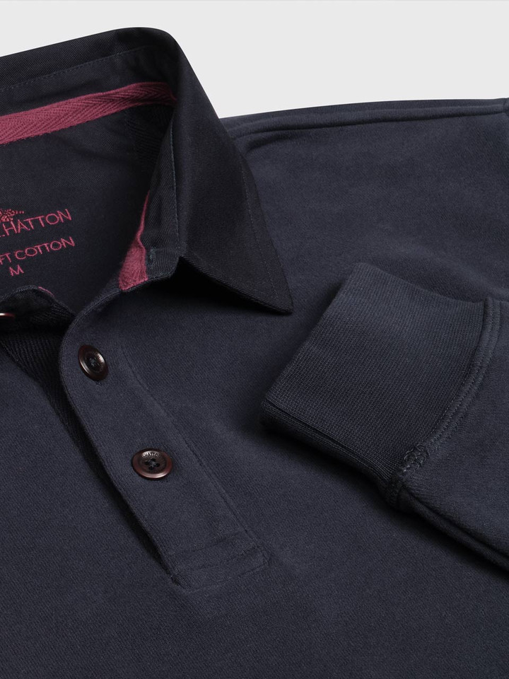 Mens Navy Rugby Sweatshirt