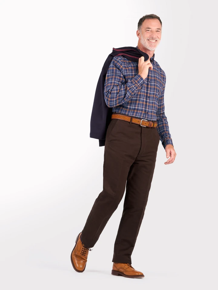 Brushed Checked Shirt model 01