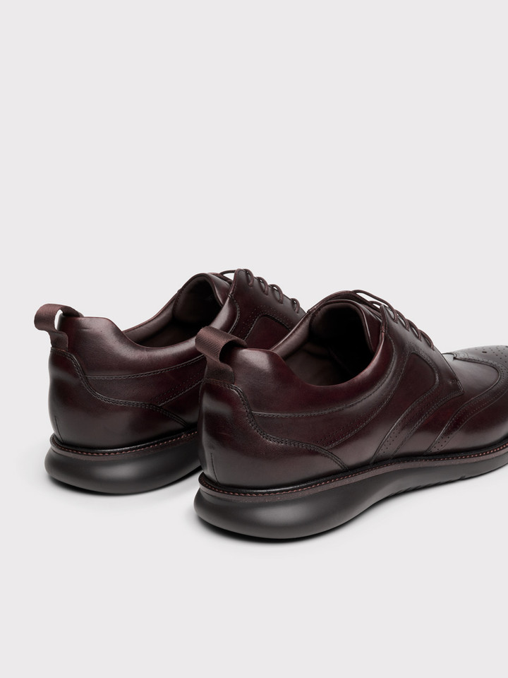 Dark Brown Casual Brogues Heels
