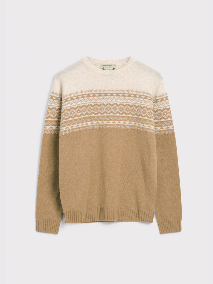 Caramel Aspen Fairisle Jumper Front